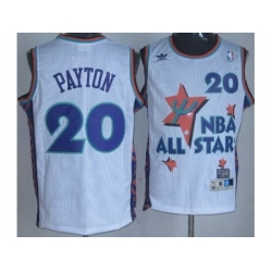 Seattle SuperSonics 20 Gary Payton White 95 All Star NBA Jerseys