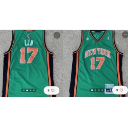 New York Knicks Jeremy Lin 17 Green Stitched Jersey