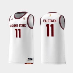 Men Arizona State Sun Devils Elias Valtonen White Replica College Basketball Jersey