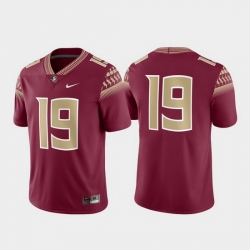 Men Florida State Seminoles 19 Garnet Game Jersey