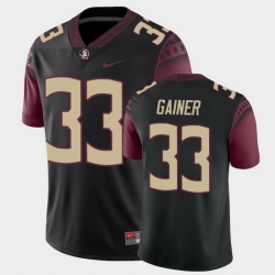 Men Florida State Seminoles Amari Gainer College Football Black Alternate Game Jersey