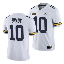 Michigan Wolverines Tom Brady White College Football Men'S Jersey