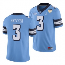 North Carolina Tar Heels Ryan Switzer Carolina Blue 2021 Orange Bowl Game Jersey