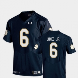 Men Notre Dame Fighting Irish Tony Jones Jr. 6 Navy College Football Replica Jersey