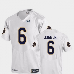 Men Notre Dame Fighting Irish Tony Jones Jr. 6 White College Football Replica Jersey