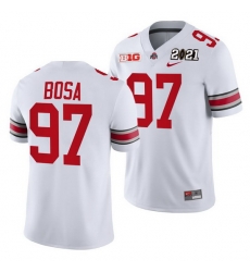 Ohio State Buckeyes Nick Bosa White 2021 Sugar Bowl Champions College Football Playoff College Football Playoff Jersey 0