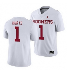 Oklahoma Sooners Jalen Hurts White Game Men'S Jersey