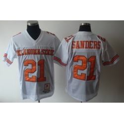 NEW BARRY SANDERS #21 OKLAHOMA STATE THROW BACK JERSEY