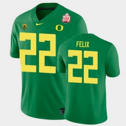 Men Oregon Ducks Darrian Felix 2021 Fiesta Bowl Green Game Jersey 0A