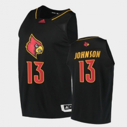 Men Louisville Cardinals David Johnson Alternate Black College Basketball 2020 21 Jersey