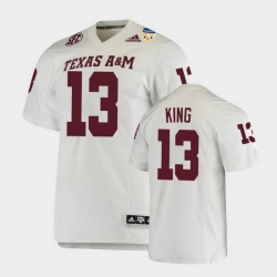 Men Texas A&M Aggies Haynes King 2021 Orange Bowl College Football White Jersey