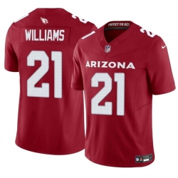 Men Arizona Cardinals 21 Garrett Williams Red 2024 F U S E  Vapor Untouchable Limited Stitched Jersey