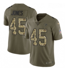 Youth Nike Atlanta Falcons 45 Deion Jones Limited OliveCamo 2017 Salute to Service NFL Jersey