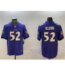 Men   Baltimore Ravens 52 Ray Lewis Purple Vapor Untouchable Limited Football Jersey