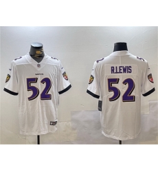 Men   Baltimore Ravens 52 Ray Lewis White Vapor Untouchable Limited Football Jersey