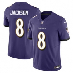 Youth Nike Baltimore Ravens 8 Lamar Jackson Purple Team Color Vapor Untouchable Limited Player NFL Jersey