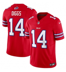 Men Buffalo Bills 14 Stefon Diggs Red 2023 F U S E  Vapor Untouchable Limited Stitched Jersey