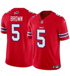 Men Buffalo Bills 5 Anthony Brown Red 2024 F U S E  Vapor Untouchable Limited Stitched Football Jersey