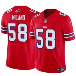 Men Buffalo Bills 58 Matt Milano Red 2024 F U S E Vapor Untouchable Limited Stitched Football Jersey