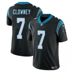 Men Carolina Panthers 7 Jadeveon Clowney Black Vapor Limited Stitched Football Jersey