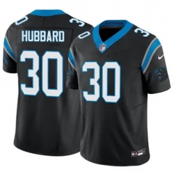 Youth Carolina Panthers #30 Chuba Hubbard Black F U S E Stitched NFL Jersey