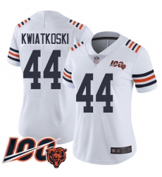 Women Chicago Bears 44 Nick Kwiatkoski White 100th Season Limited Football Jersey