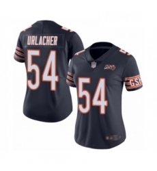 Womens Chicago Bears 54 Brian Urlacher Navy Blue Team Color 100th Season Limited Football Jersey