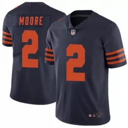 Youth Chicago Bears 2 DJ Moore Navy Vapor Limited Stitched NFL Jersey