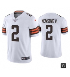 Men Cleveland Browns #2 Greg Newsome II White 2021 Vapor Untouchable Limited Stitched NFL Jersey