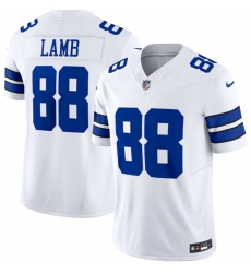 Men Dallas Cowboys 88 CeeDee Lamb White 2023 F U S E  Vapor Untouchable Stitched Football Jersey