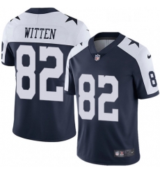 Mens Nike Dallas Cowboys 82 Jason Witten Navy Blue Throwback Alternate Vapor Untouchable Limited Player NFL Jersey