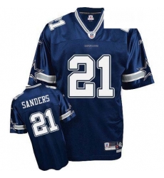 Reebok Dallas Cowboys 21 Deion Sanders Navy Blue Team Color Premier EQT Throwback NFL Jersey