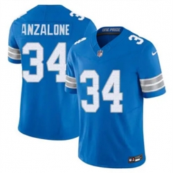 Youth Detroit Lions Alex Anzalone #34 Blue Vapor Stitched Nike NFL Jersey