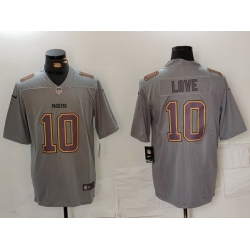 Men Green Bay Packers 10 Jordan Love Gray Fashion Vapor Limited Stitched Football Jersey