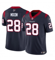 Men Houston Texans 28 Joe Mixon Navy 2024 F U S E Vapor Untouchable Stitched Football Jersey