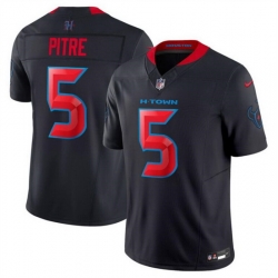 Men Houston Texans 5 Jalen Pitre Navy 2024 2nd Alternate F U S E Vapor Stitched Jersey