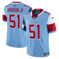 Men Houston Texans 51 Will Anderson Jr  Blue 2024 F U S E  V5 Limited Stitched Football Jersey