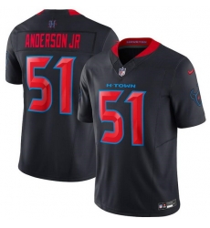 Men Houston Texans 51 Will Anderson Jr  Navy 2024 2nd Alternate F U S E Vapor Stitched Jersey