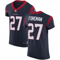 Men Nike Houston Texans 27 DOnta Foreman Navy Blue Team Color Vapor Untouchable Elite Player NFL Jersey