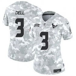 Women Houston Texans 3 Tank Dell 2024 F U S E Arctic Camo Salute To Service Limited Stitched Football Jersey