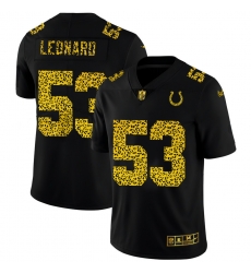 Indianapolis Colts 53 Darius Leonard Men Nike Leopard Print Fashion Vapor Limited NFL Jersey Black