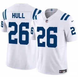 Men Indianapolis Colts 26 Evan Hull White 2024 F U S E  Vapor Limited Stitched Football Jersey