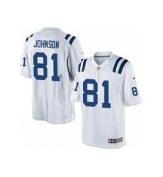 Nike Indianapolis Colts 81 Andre Johnson White Game NFL Jersey