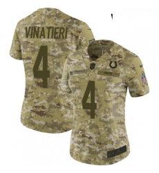 Womens Nike Indianapolis Colts 4 Adam Vinatieri Limited Camo 2018 Salute to Service NFL Jersey