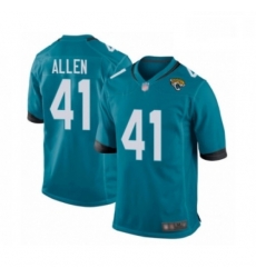 Men Jacksonville Jaguars 41 Josh Allen Game Teal Green Alternate Football Jersey