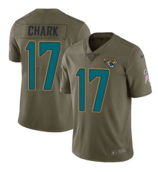 Nike Jaguars #17 DJ Chark Olive Mens Stitched NFL Limited 2017 Salute To Service Jersey