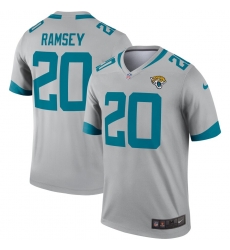 Nike Jaguars 20 Jalen Ramsey Silver Inverted Legend Jersey