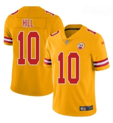 Chiefs 10 Tyreek Hill Gold Men Stitched Football Limited Inverted Legend Jersey