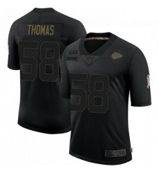 Men Kansas City Chiefs 58 Derrick Thomas Black 2020 Salute To Service Limited Jersey