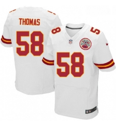 Men Nike Kansas City Chiefs 58 Derrick Thomas White Vapor Untouchable Elite Player NFL Jersey